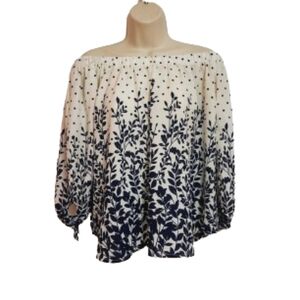 Miley And Molly Floral Dot Off The Shoulder Top Large